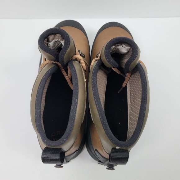 Orvis by Korkers Men's Hiking Vibram Removable Soles Brown Boots 3R40 US Size 11 - Picture 5 of 8